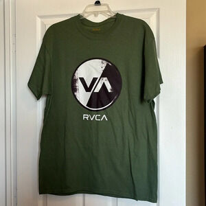 RVCA men’s green short sleeve graphic tee shirt size large